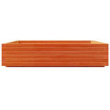 Garden Planter Wax Brown 110x110x26.5 cm Solid Wood Pine 847325