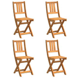 Garden Chair Folding 4 pcs Oil Natural 40 x 42 x 85 cm 3324840