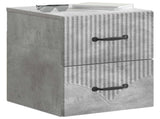 Wall-Mounted Bedside Cabinet with Drawer 2 pcs Concrete Grey 898982