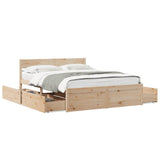 Bed Frame without Mattress 140x200 cm Solid Wood Pine 3282348