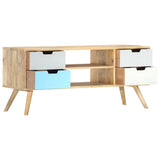 TV Cabinet 110x35x48 cm Solid Mango Wood 286483