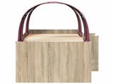 Bed with Tunnel 3 pcs Sonoma Oak and Pink Engineered Wood 3423566