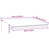 Manual Retractable Awning with LEDs Burgundy 500x350 cm 3215007