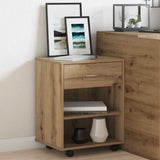 Rolling Cabinet Artisan Oak 46x36x59 cm Engineered Wood 856661