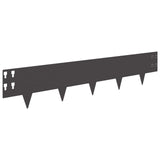 Lawn Edging 10 pcs 100 x 20 cm Steel Black 8008574