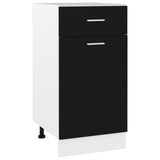 Drawer Bottom Cabinet Black Engineered Wood Medium 801213