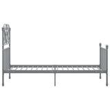 Bed Frame Grey Powder-coated metal Single Durable Bed Frame 324846