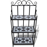 Plant Stand Plant Display Black White Mosaic Pattern 41133