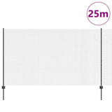 Welded Wire Fence with Post 25 x 1.4 m PVC-Coated Steel 3336605