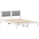 Bed Frame with Upholstered Headboard Light Grey 140 x 200 cm 878258