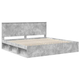 Bed Frame with Headboard Concerte 200 x 200 cm Solid Pine Wood 3410968
