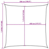 311773 Sunshade Sail 160 g/m Brown 5x5 m HDPE