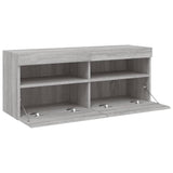 TV Wall Cabinet with LED Lights Grey Sonoma 100x30x40 cm 837216