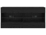 TV Wall Cabinet Black Oak 98.5 x 30 x 60.5 cm Engineered Wood 8000987