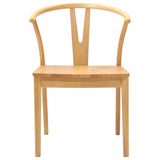 Dining Chair 2 pcs Natural Solid Rubber Wood 42020414