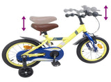 Kids Bike 14 Inches for 3-5 Years Old Yellow 42009613
