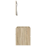 Bathroom Furniture Set with Drawer Sonoma Oak Engineered Wood 876034