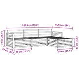 Outdoor Sofa Set Natural 249.5 x 162.5 x 73 cm 3373269