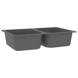 Kitchen Sink Grey 76 x 48 x 30 cm Granite 147082