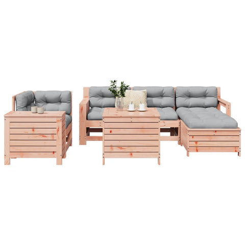 ZNTS 7 Piece Garden Sofa Set Solid Wood Douglas Fir 3250518