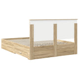 Bed Frame with Drawer Sonoma Oak 150 x 200 cm Engineered Wood 3411291
