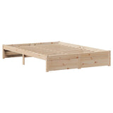 Bed Frame without Mattress 150x200 cm King Size Solid Wood Pine 3301664
