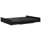 Storage Bed Frame Black oak 140 x 190 cm Engineered wood 3335310