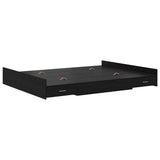Storage Bed Frame Black Oak 140 x 200 cm Engineered Wood 3335294