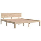 Bed Frame without Mattress Solid Wood Pine 160x200cm 810505