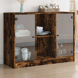 Sideboard Smoked Oak 102x37x75.5 cm Engineered Wood 3295875
