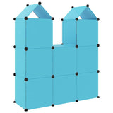 Cube Storage Cabinet for Kids with 8 Cubes Blue PP 340583