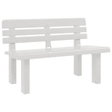 Garden Bench White Polypropylene 2-seater Durable Garden Bench 4009379