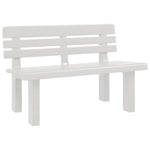 ZNTS Garden Bench White 110x52x71 cm Polypropylene 4009379