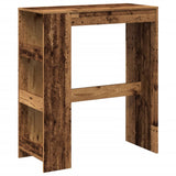 ZNTS Bar Table with Racks Old Wood 90x40x103.5 cm Engineered Wood 854380