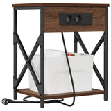 Bedside Cabinet 2 pcs Brown Oak 41 x 31 x 51 cm Engineered Wood 859514