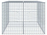 Gabion Basket with Cover 200x100x100 cm Galvanised Iron 3295192