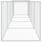 Chicken Cage with Roof Light Grey 403x98x90 cm Galvanised Steel 3189045