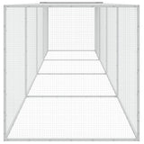 Chicken Cage with Roof Light Grey 403x98x90 cm Galvanised Steel 3189045