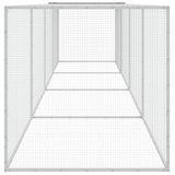 Chicken Cage with Roof Light Grey 403x98x90 cm Galvanised Steel 3189045