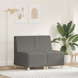Modular Sofa Unit Armless 2 pcs Light Grey 55 x 74 x 82 cm 3399776