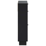 Shoe Cabinet EDE 78 x 24 x 103 cm Engineered Wood Black 895996