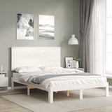 Bed Frame without Mattress White 120x200 cm Solid Wood Pine 3193657
