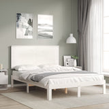 Bed Frame without Mattress White 140x200 cm Solid Wood Pine 3193662