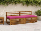2-Piece Bench Cushions SOEST 2 pcs 100% Polyester Pink 950289