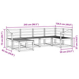 Outdoor Sofa Set 6 pcs Natural 3366652