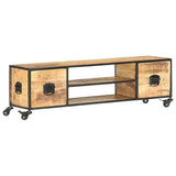 TV Cabinet 130x30x39 cm Solid Mango Wood 286377