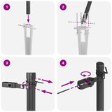 Fence Post 13 pcs Grey Steel 42004265