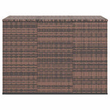 Garden Cushion Box PE Rattan 145x100x103 cm Brown 317230
