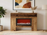 Electric Fireplace Old Wood 100 x 24.5 x 90 cm Engineered wood 8020766