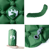 Inflating Camping Mattress 1-Person Green 190x58x6 cm 4007116